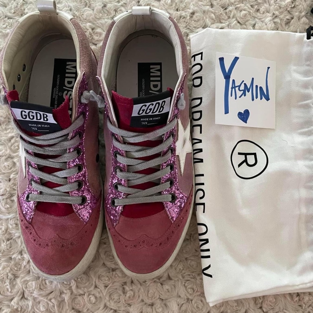 Rare! Golden Goose Pink Glitter Midstars